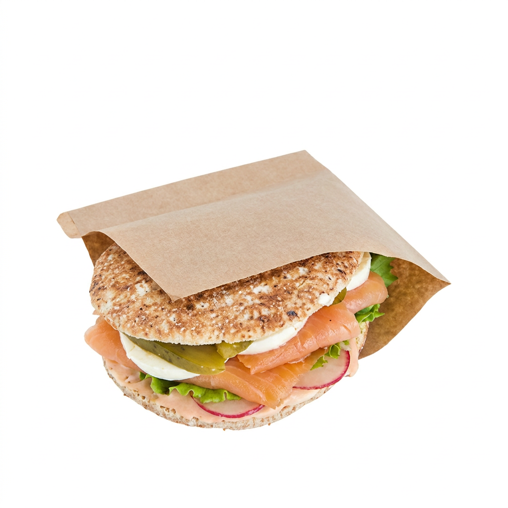 bolsa arepas kraft 15 cm x 15 cm — otra vista