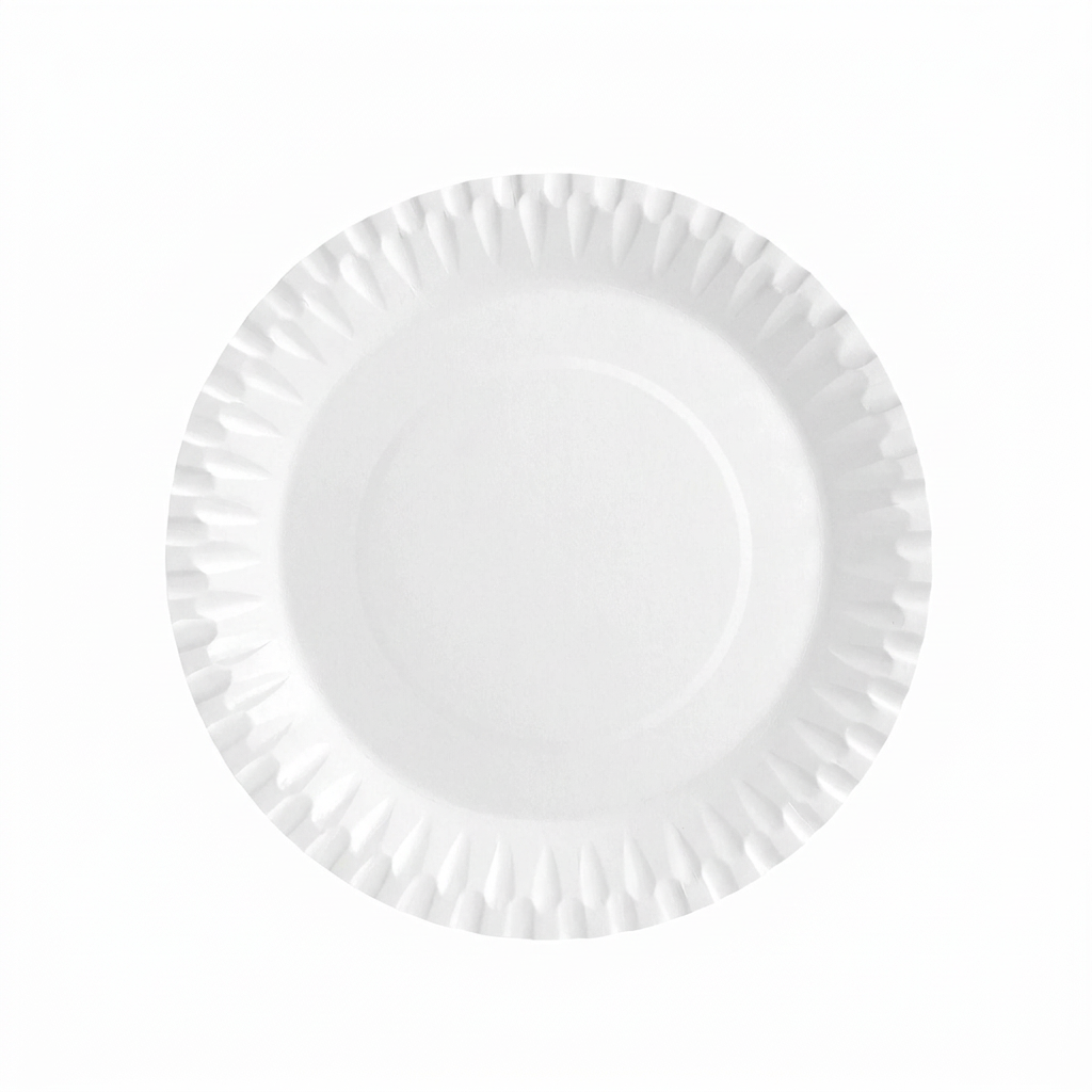 Bandeja cartón redonda blanca 23 cm