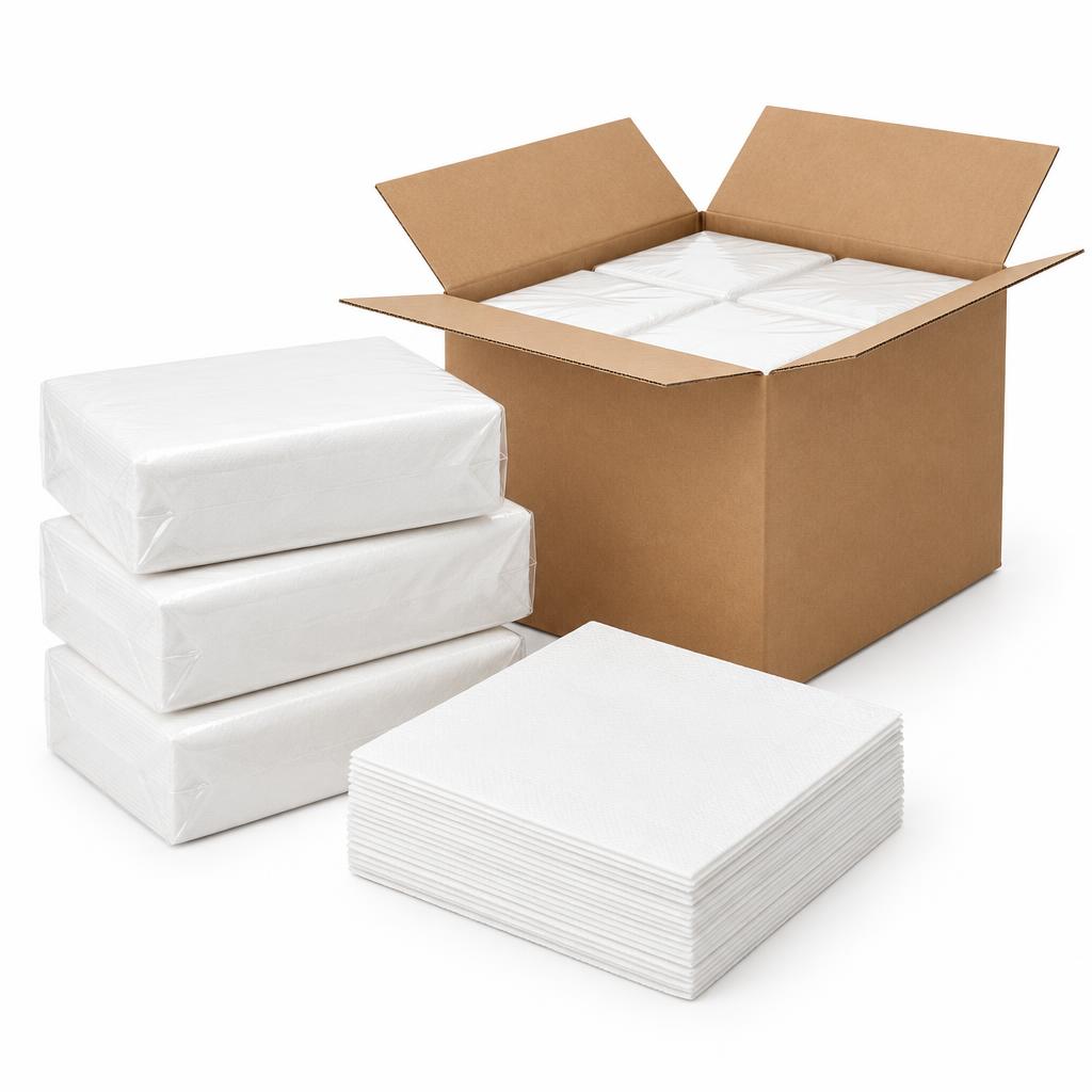 Servilleta 30x30 caja de 30 paquetes (3000 unidades), caja de 3000 unidades — Plastiahorro