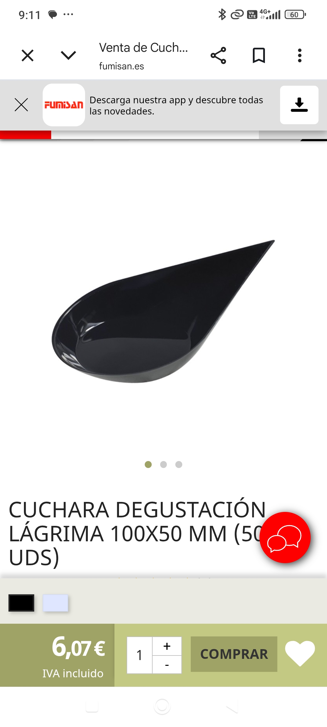 cuchara lágrima — otra vista