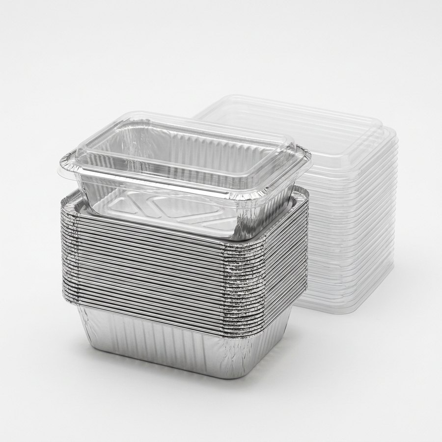 Bandeja aluminio 52200 paquete de 25 unidades/tapa