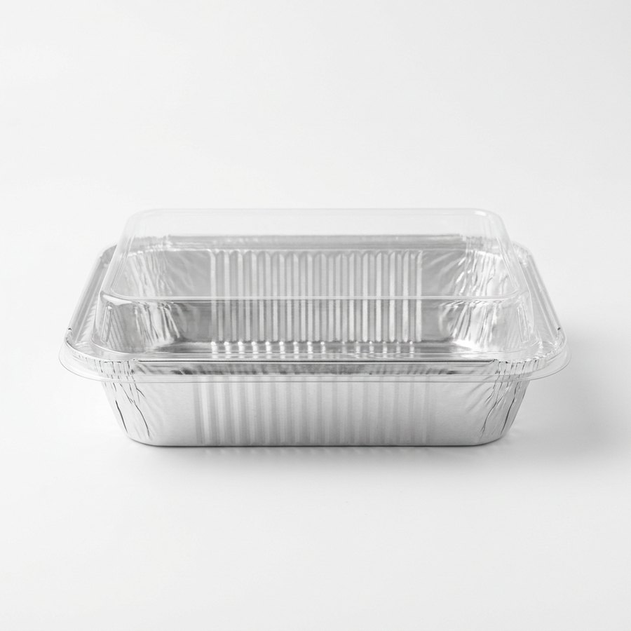 Bandeja aluminio 52200 unidad con tapa