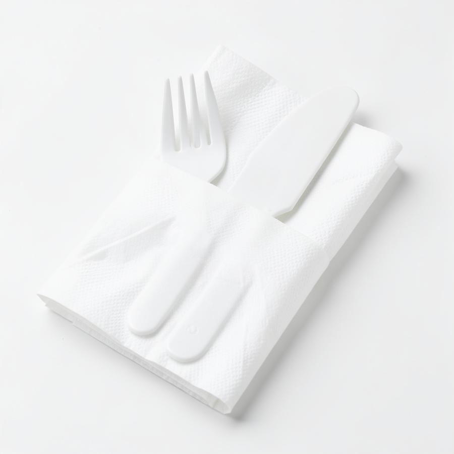 Set servilleta, tenedor y cuchillo