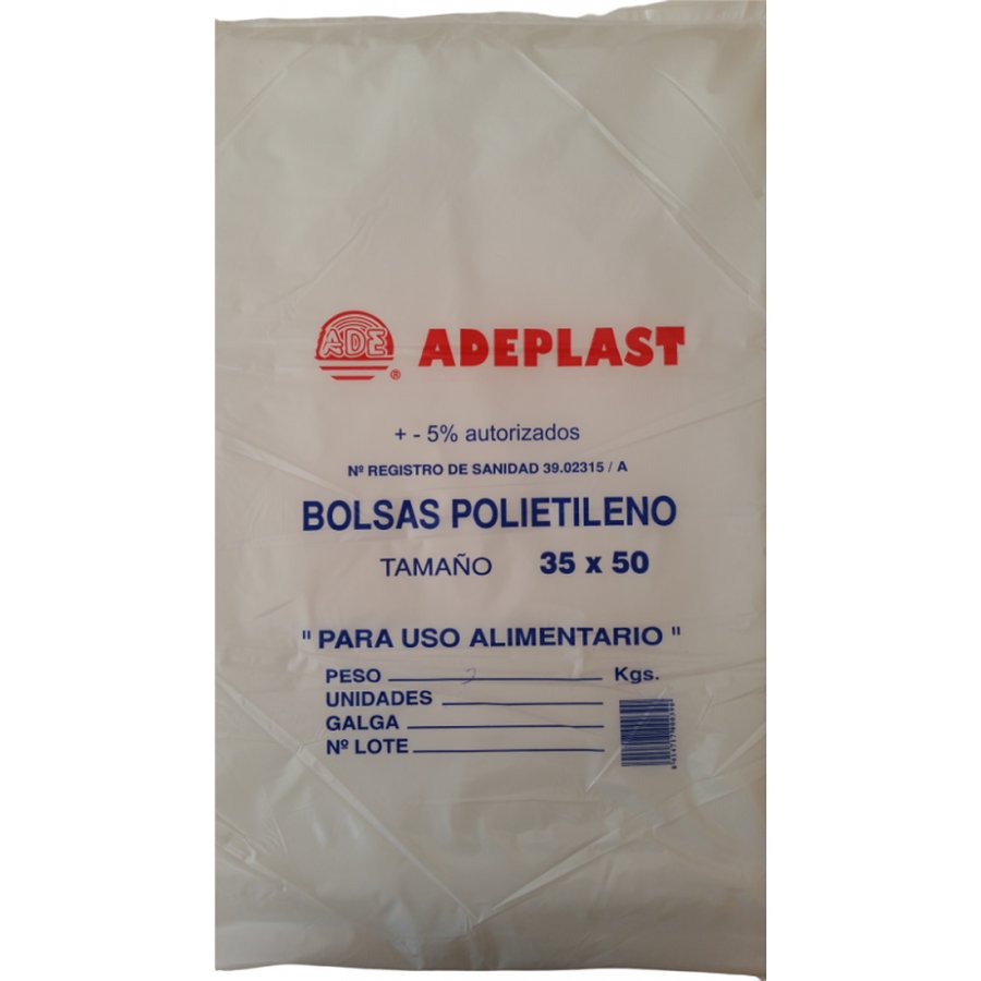 Bolsa transparente 35x50 2kg