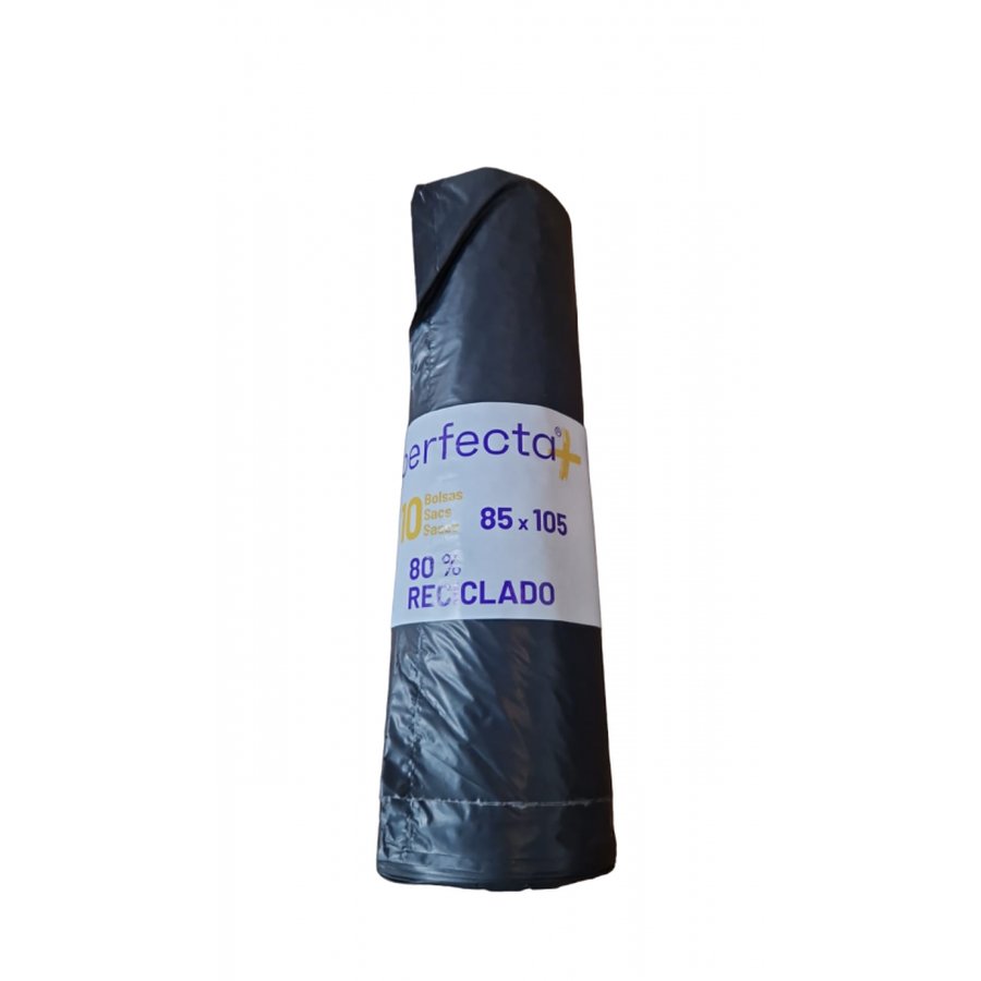 Bolsa basura negra 85x105 paquete de 10 unidades
