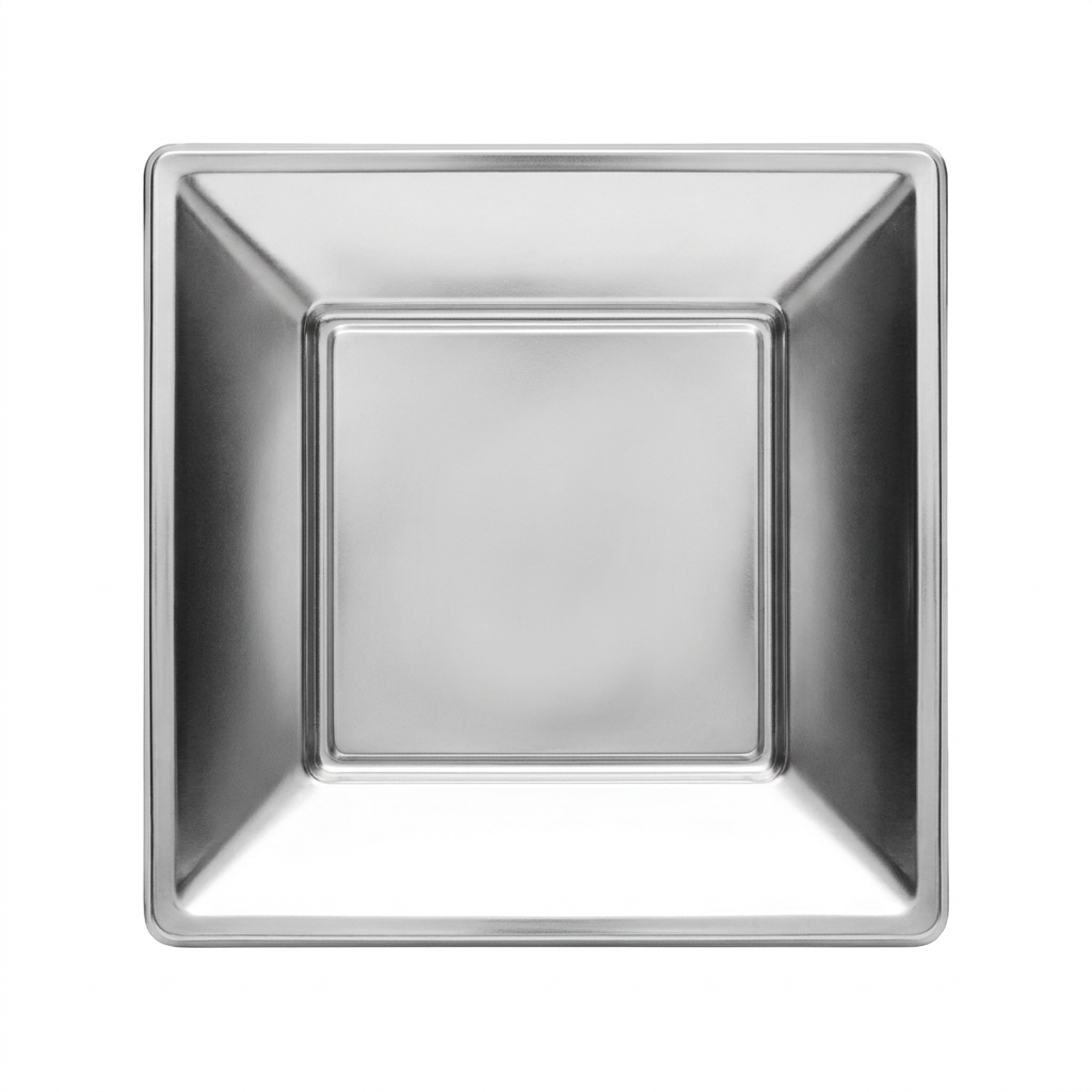 plato cuadrado 17 cm (llano, hondo), paquete de 2 unidades — Plastiahorro