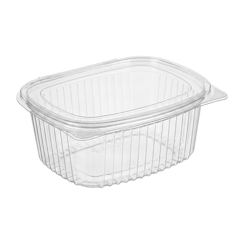 tarrina bisagra 1000cc, paquete de 50 unidades — Plastiahorro