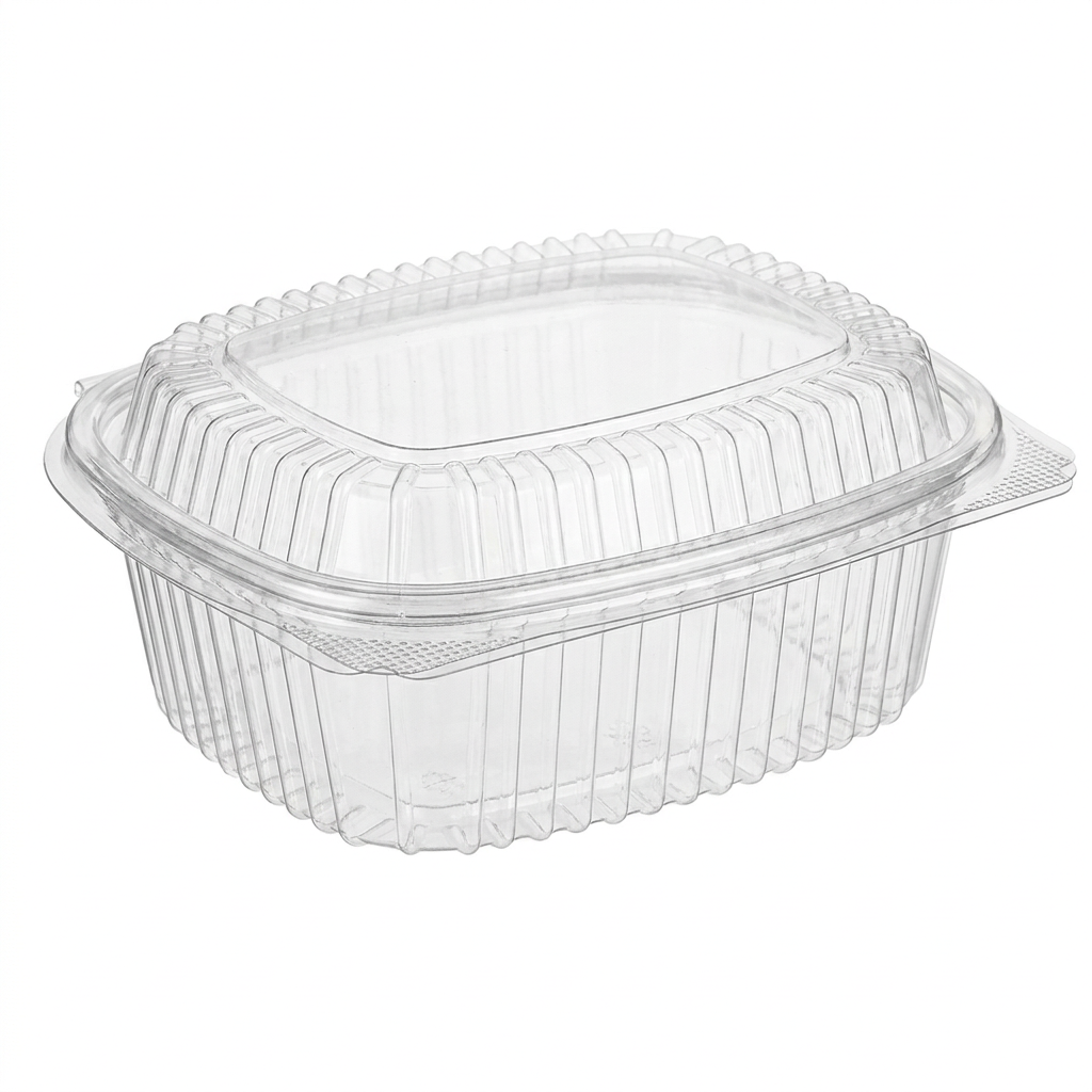 Tarrina bisagra 500cc, paquete de 50 unidades — Plastiahorro