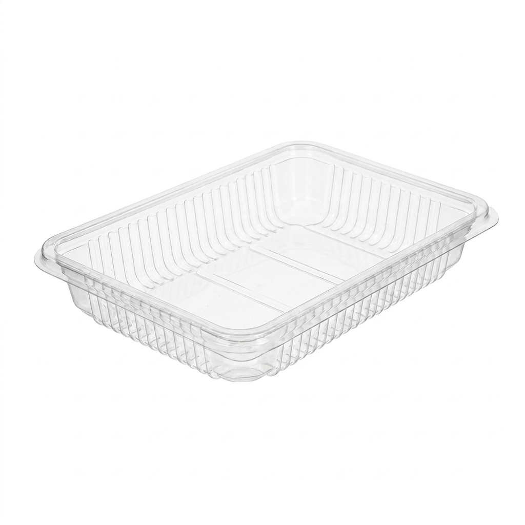 tarrina bisagra H27 pequeña, paquete de 50 unidades — Plastiahorro