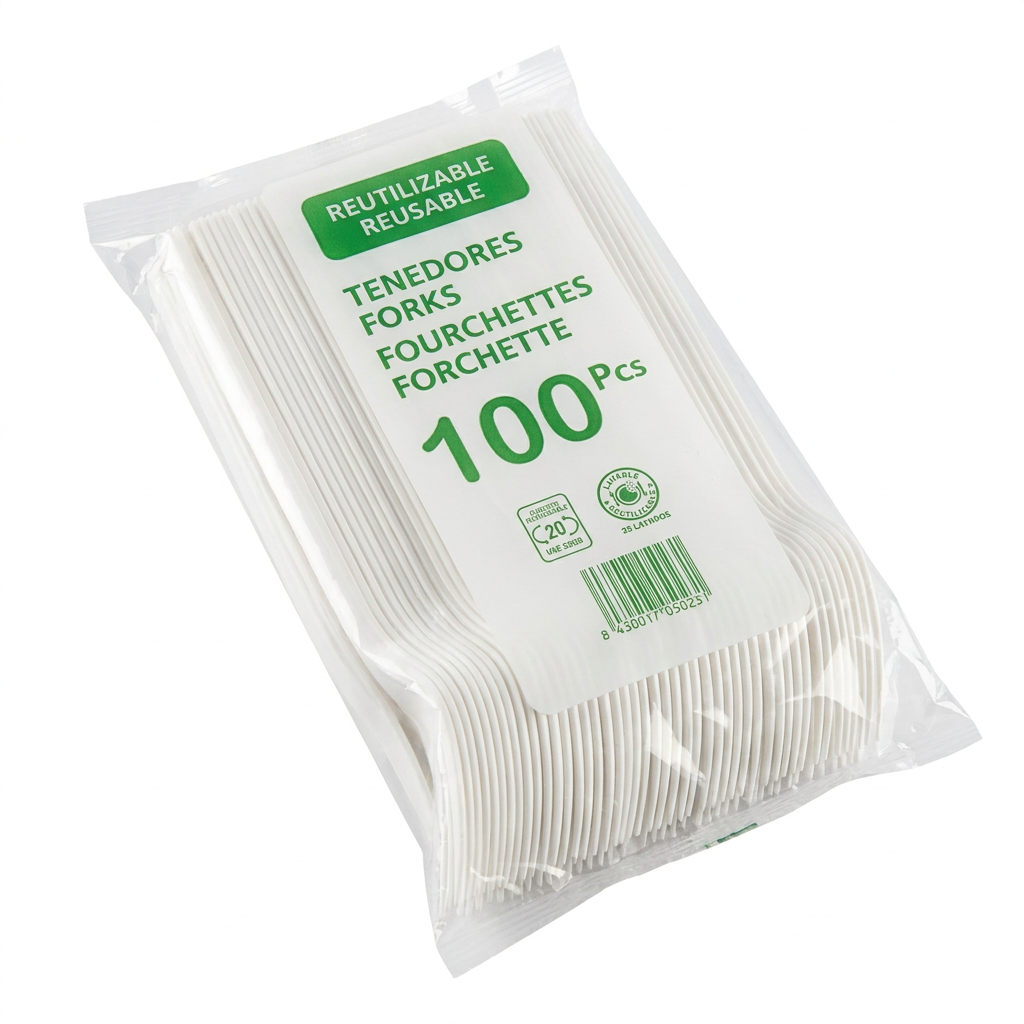 Tenedor estándar, paquete de 100 unidades — Plastiahorro